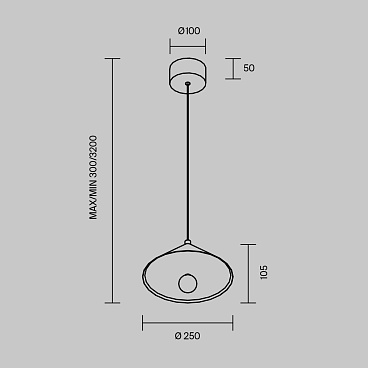 Подвесной светильник Maytoni MOD534PL-L16B3K