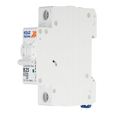 Автоматический выключатель модульный КЭАЗ OptiDin BM63 1P 25А тип B 4,5 кА 230/400 В (329503)