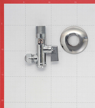 Кран шаровой латунный Valtec 1/2 НР(ш) х М10 мини угловой (VT.282.N.0410)