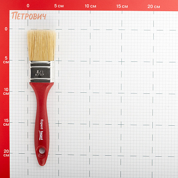 Кисть плоская смешанная щетина пластиковая ручка Beorol 38х18 мм для эмалей и лаков на алкидной основе