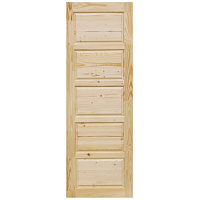 Дверь межкомнатная Горизонталь 600х2000 мм массив без покрытия глухая