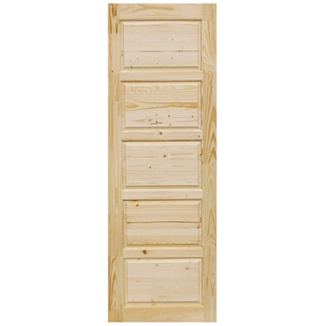 Дверь межкомнатная Горизонталь 600х2000 мм массив без покрытия глухая