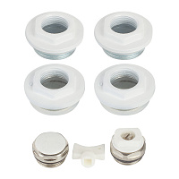 Набор присоединительный 1" х 1/2" для радиатора белый 7 предметов (685641)