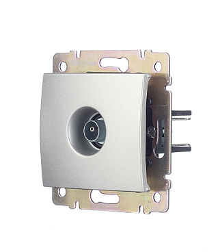 Розетка телевизионная Legrand Valena встраиваемая алюминий (694345)