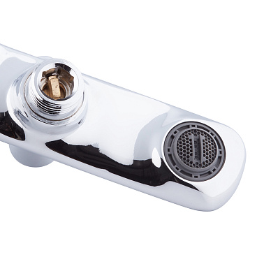 Смеситель для ванны Lavelly Vertex хром однорычажный с коротким изливом с лейкой (673102)