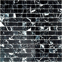 Мозаика Mir Mosaic Natural Adriatica черная из натурального камня 305х305х7 мм глянцевая