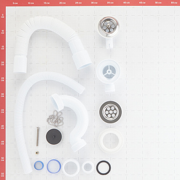 Сифон для ванны Virplast 1 1/2х40 мм с выпуском d70 мм с соединением 40/50 мм (30980654)