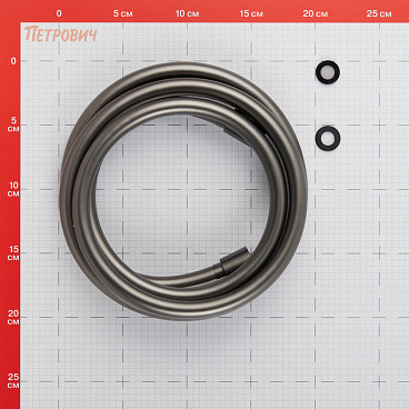 Шланг для душа Lavelly 2000 мм ПВХ оружейная сталь (1023765)