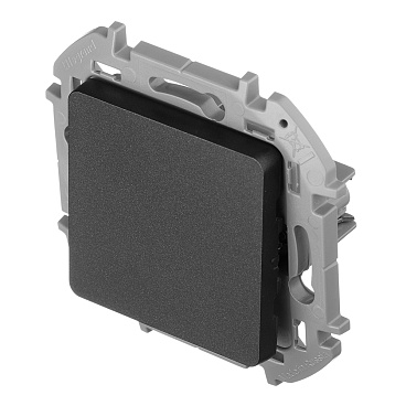 Выключатель Legrand Inspiria одноклавишный встраиваемый антрацит (673603)