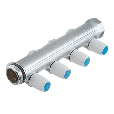 Коллектор Tiemme 1 ВР(г) х 4 выхода 3/4 НР(ш) ЕК х 1 НР(ш) регулируемый (1860019/1877K50060504)