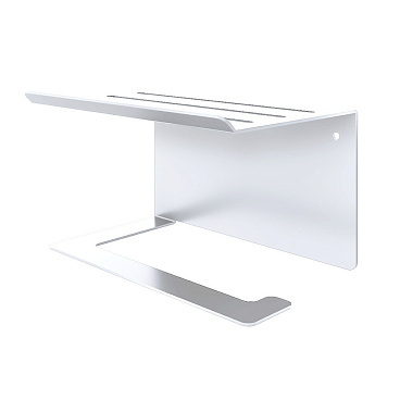 Держатель для туалетной бумаги Ulitka Unit с полкой металл белый (74104431)