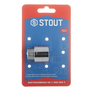 Удлинитель Stout 25 мм 3/4 ВР(г) х 3/4 НР(ш) хром латунный (SFT-0002-003425)