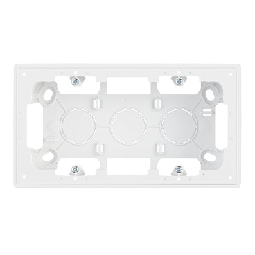 Коробка монтажная Simon 24 Harmonie двухместная накладная белая (2400752-030)