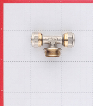Тройник 16 обж(ц) х 3/4 НР(ш) х 16 обж(ц)