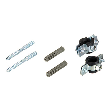 Хомут сантехнический 3/8" 15-19 мм оцинкованная сталь со шпилькой и дюбелем (2 шт.)