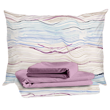 Комплект постельного белья 1,5-спальный тенсель Mona Liza Melody голубой с простыней 150х215 см