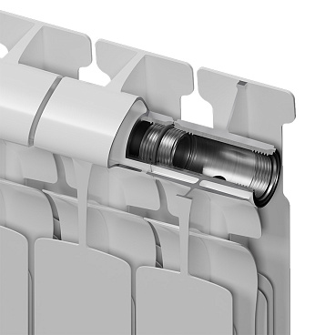 Радиатор биметаллический Rifar EcoBuild 500 мм 12 секций 1" боковое подключение белый