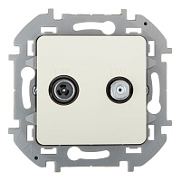 Розетка телевизионная Legrand Inspiria встраиваемая слоновая кость TV-SAT (673881)