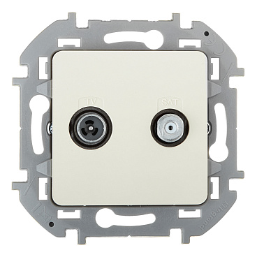 Розетка телевизионная Legrand Inspiria встраиваемая слоновая кость TV-SAT (673881)