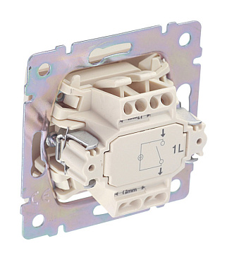 Выключатель Legrand Valena одноклавишный встраиваемый слоновая кость с подсветкой (695601)