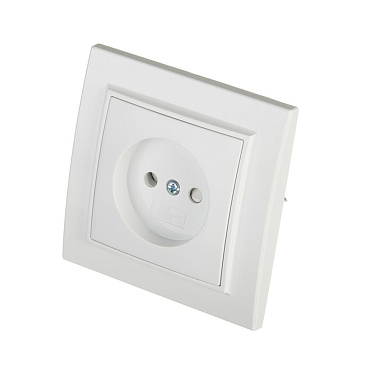 Розетка EKF Минск встраиваемая белая со шторками (ERR10-022-100)