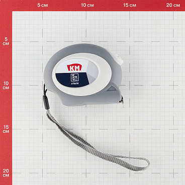 Рулетка КМ с автостопом 5 м x 19 мм