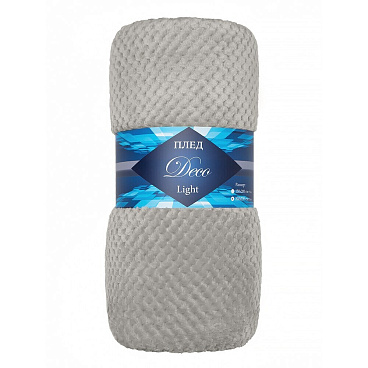 Плед 200х220 см TexRepublic Жаккард микрофибра серый