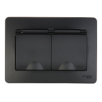 Розетка Systeme Electric Blanca встраиваемая антрацит со шторками (BLNRS441126)