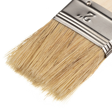 Кисть плоская смешанная щетина деревянная ручка 50х12 мм для красок и антисептиков на водной основе