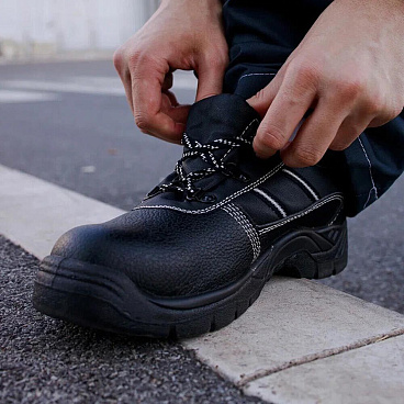 Ботинки из искусственной кожи с защитным подноском размер 44 черные Мистраль Аскет (134484)