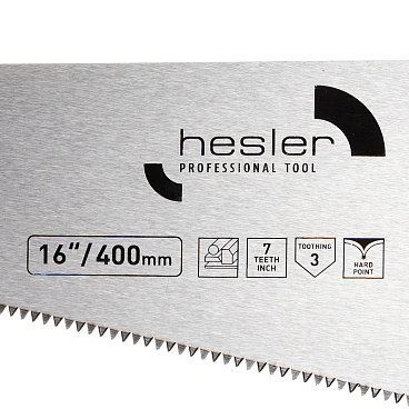 Ножовка по дереву Hesler 400 мм 7 зуб/дюйм крупный зуб