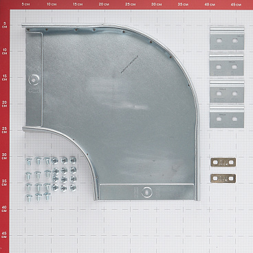 Угол для лотка горизонтальный 90° DKC 200х50 мм с креплением (36004K)