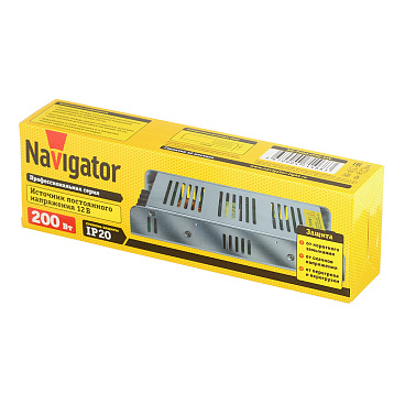 Блок питания для светодиодной ленты Navigator 220/12 В 200 Вт IP20 (71468)