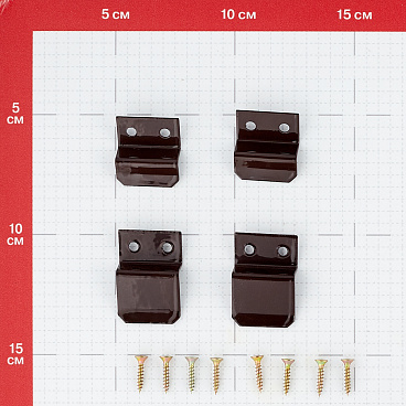 Комплект креплений для москитной сетки "Z" сталь коричневый