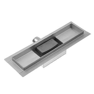 Лоток душевой Ore с гидрозатвором 300х65 мм d40 мм решетка из нержавеющей стали (Drain H3)