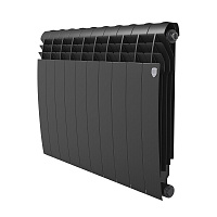 Радиатор биметаллический Royal Thermo BiLiner B 500 мм 10 секций 1" боковое подключение черный