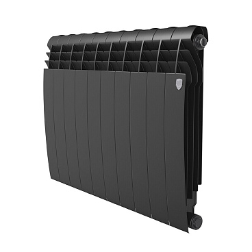 Радиатор биметаллический Royal Thermo BiLiner B 500 мм 10 секций 1" боковое подключение черный