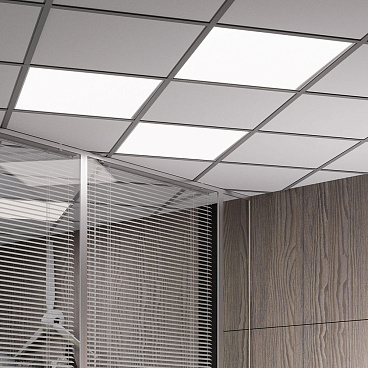 Светильник светодиодный для потолка армстронг встраиваемый Gauss ДВО/ДПО-35 6500К 35 Вт IP20 белый призма (842123333)