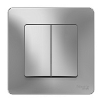 Переключатель Systeme Electric Blanca встраиваемый алюминий (BLNVS106603)
