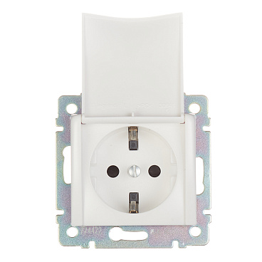 Розетка Legrand Valena встраиваемая белая с крышкой (694270)