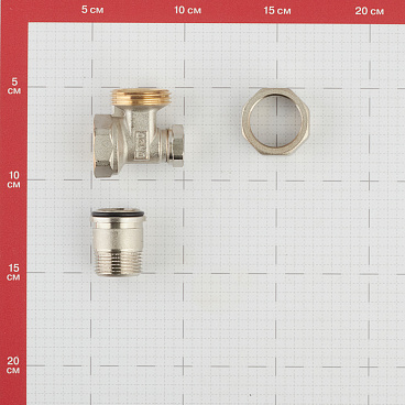 Клапан запорный угловой Valtec 3/4 НР(ш) х 3/4 ВР(г) для радиатора (VT.019.N.05)
