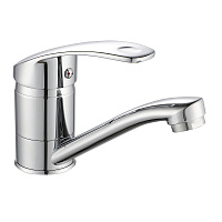 Смеситель для кухни и раковины Corsa Deco Wave L однорычажный с поворотным изливом хром (1010675)