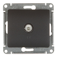 Розетка телевизионная Systeme Electric Glossa встраиваемая антрацит (GSL000793)