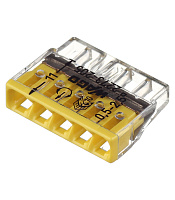 Клемма на 5 проводов Wago 0,5-2,5 кв.мм самозажимная без пасты (100 шт.) (2273-205/2668)