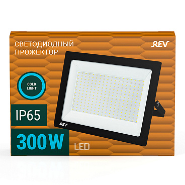 Прожектор светодиодный Rev ДО-300 6500К 300 Вт IP65 черный (32309 9)