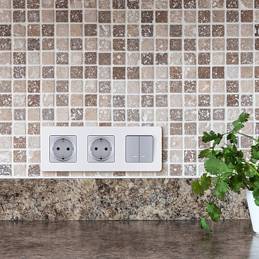 Розетка Legrand Inspiria встраиваемая алюминий (673722)