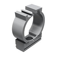 Крепеж-клипса для труб 20 мм Greenel с фиксатором серая (100 шт.) (GE50181)