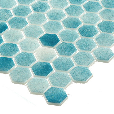 Мозаика Mir Mosaic Natural Steppa голубая 01 стеклянная 290х290х5 мм глянцевая