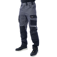 Брюки рабочие Brodeks KS302 52 рост 176-182 см серо-черные