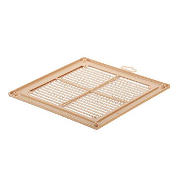 Решетка вентиляционная пластиковая приточно-вытяжная Era Р 249х249 мм с сеткой бежевая